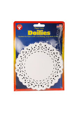DOILIES -  Round Paper Lace 100pcs  -  4"  White