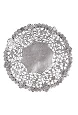 PAPER LACE DOILIES: 6" ROUND SILVER 100 PCS