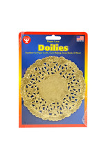 DOILIES -  Round Paper Lace 100pcs  -  4"  Gold