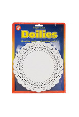 PAPER LACE DOILIES: 6" ROUND WHITE 100PCS