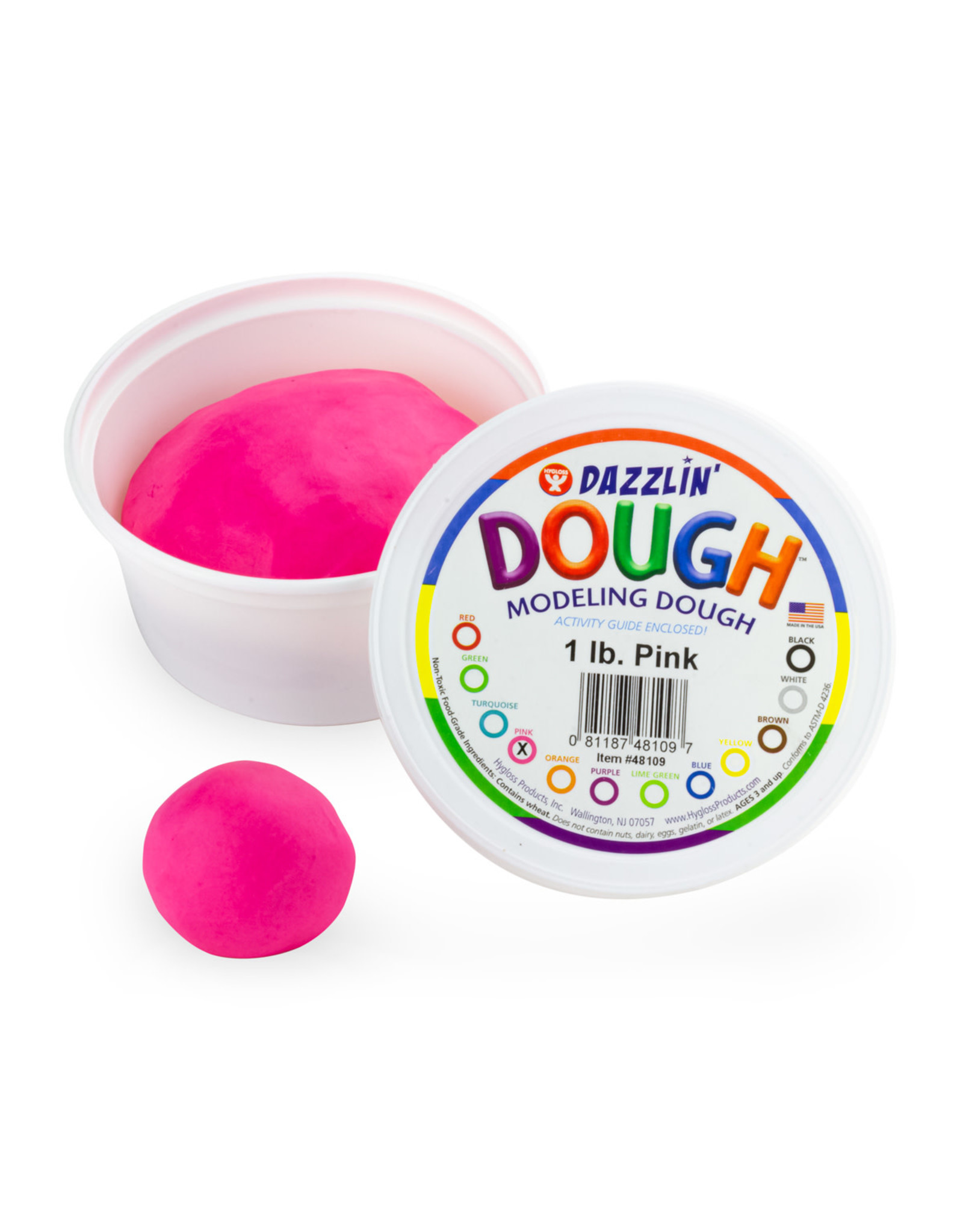 DAZZLIN DOUGH: 1 LB UNSCENTED PINK