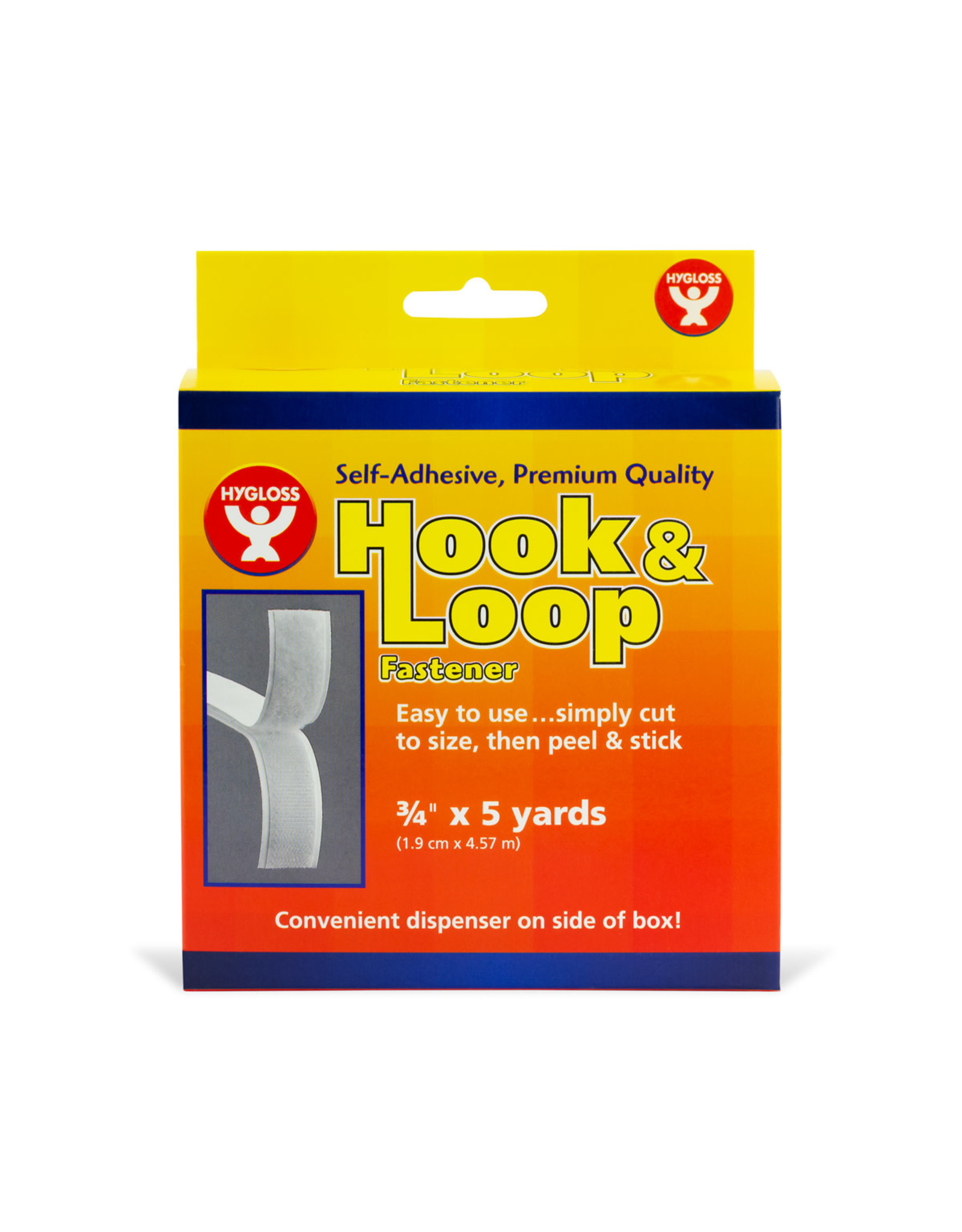VELCRO, STRIP: HOOKS & LOOPS .75"x5YARDS