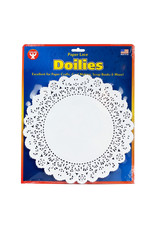 PAPER LACE DOILIES: 8" ROUND WHITE 36pcs