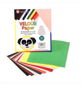 HYGLOSS VELOUR PAPER - 8.5"x10" - ASSORTED 20 PACK