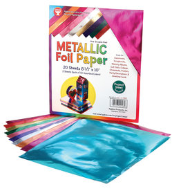 METALLIC PAPER - 8½x10 - 10 ASSORTED COLORS - 20 PACK