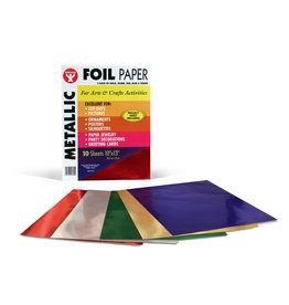 METALLIC PAPER: 10x13, ASSORTED COLORS 10 PACK