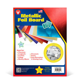 METALLIC FOIL BOARD : 8½x11, RED
