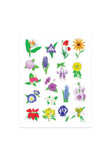 STICKER FORMS - PRETTY FLOWERS - 3 SHEETS