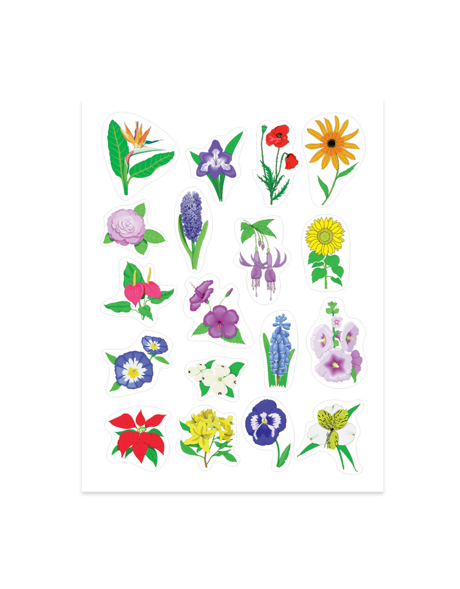 STICKER FORMS - PRETTY FLOWERS - 3 SHEETS