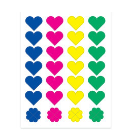 STICKERS: - HEART SHAPE  - 3 SHEETS