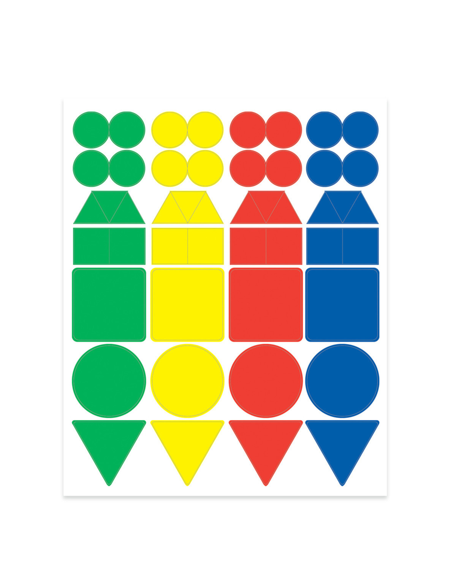 STICKER FORMS - BASIC SHAPES - 3 SHEETS