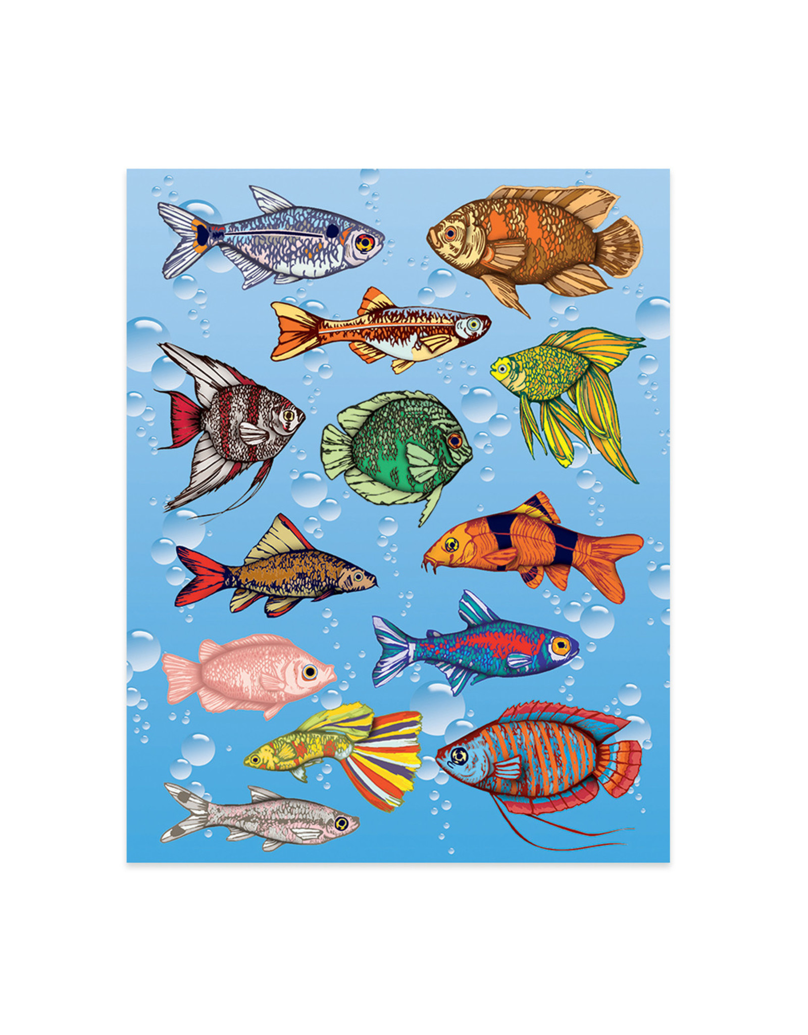 STICKER FORMS - FISH 3 SHEETS