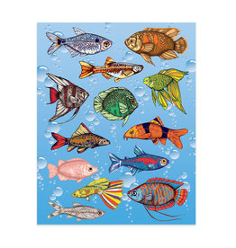 STICKER FORMS - FISH 3 SHEETS