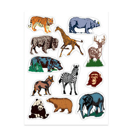 STICKERS  - WILD ANIMALS - 3 SHEETS