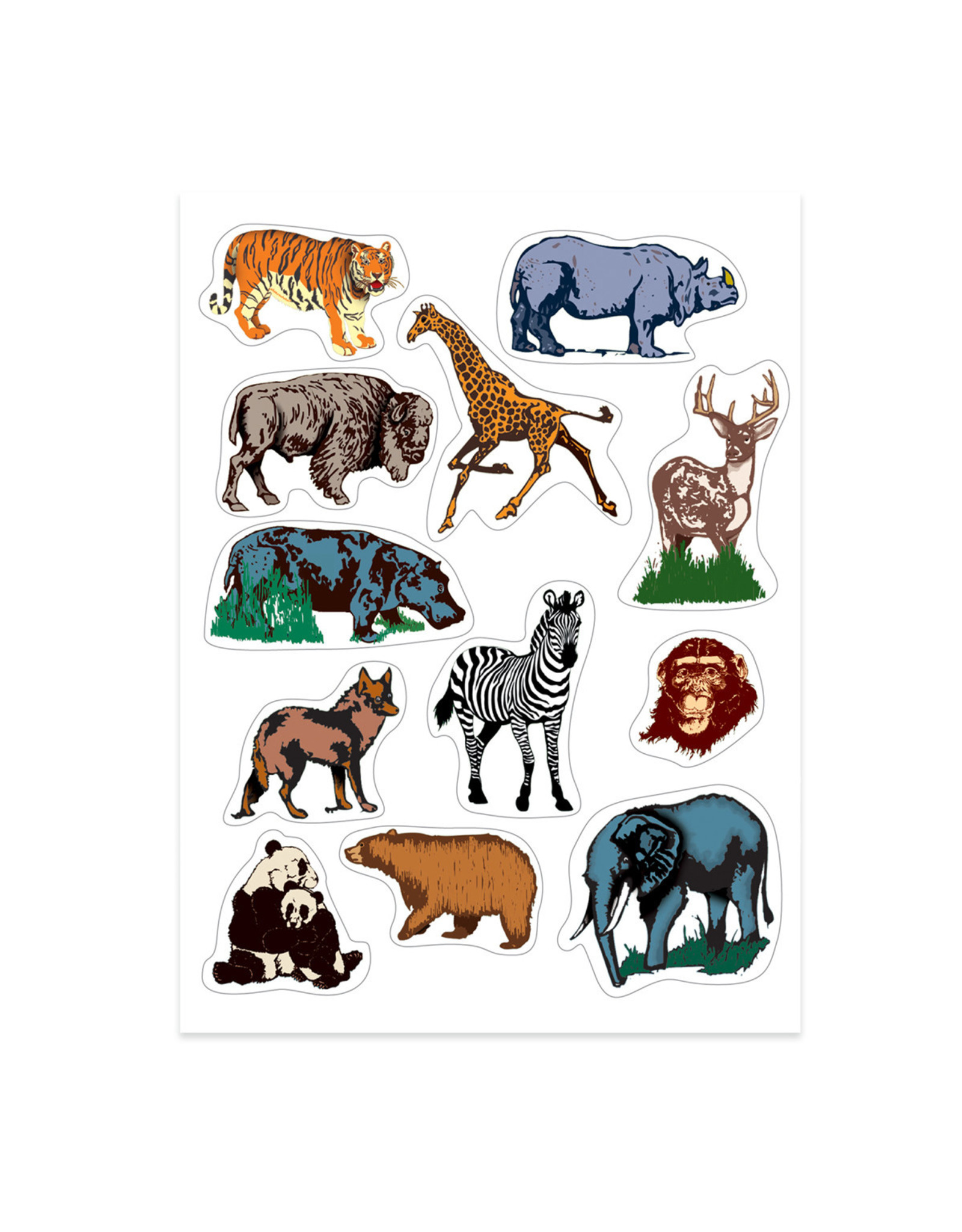 STICKER FORMS - WILD ANIMALS 25 SHEETS