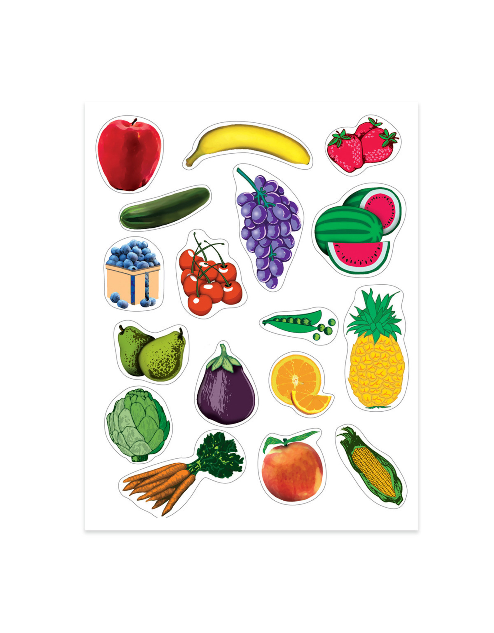 STICKER FORMS - FRUITS & VEG  25 SHEETS