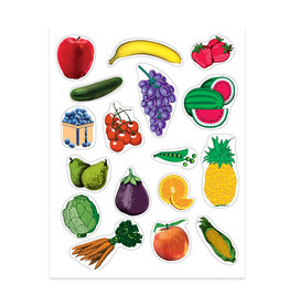 STICKER FORMS - FRUITS & VEG  25 SHEETS
