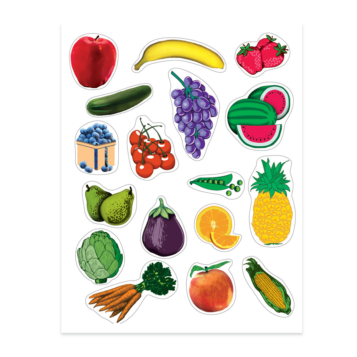 STICKER FORMS - FRUITS & VEG - Creative Kids