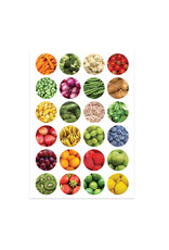 STICKERS: FRUIT & VEGGIE , 3 SHTS