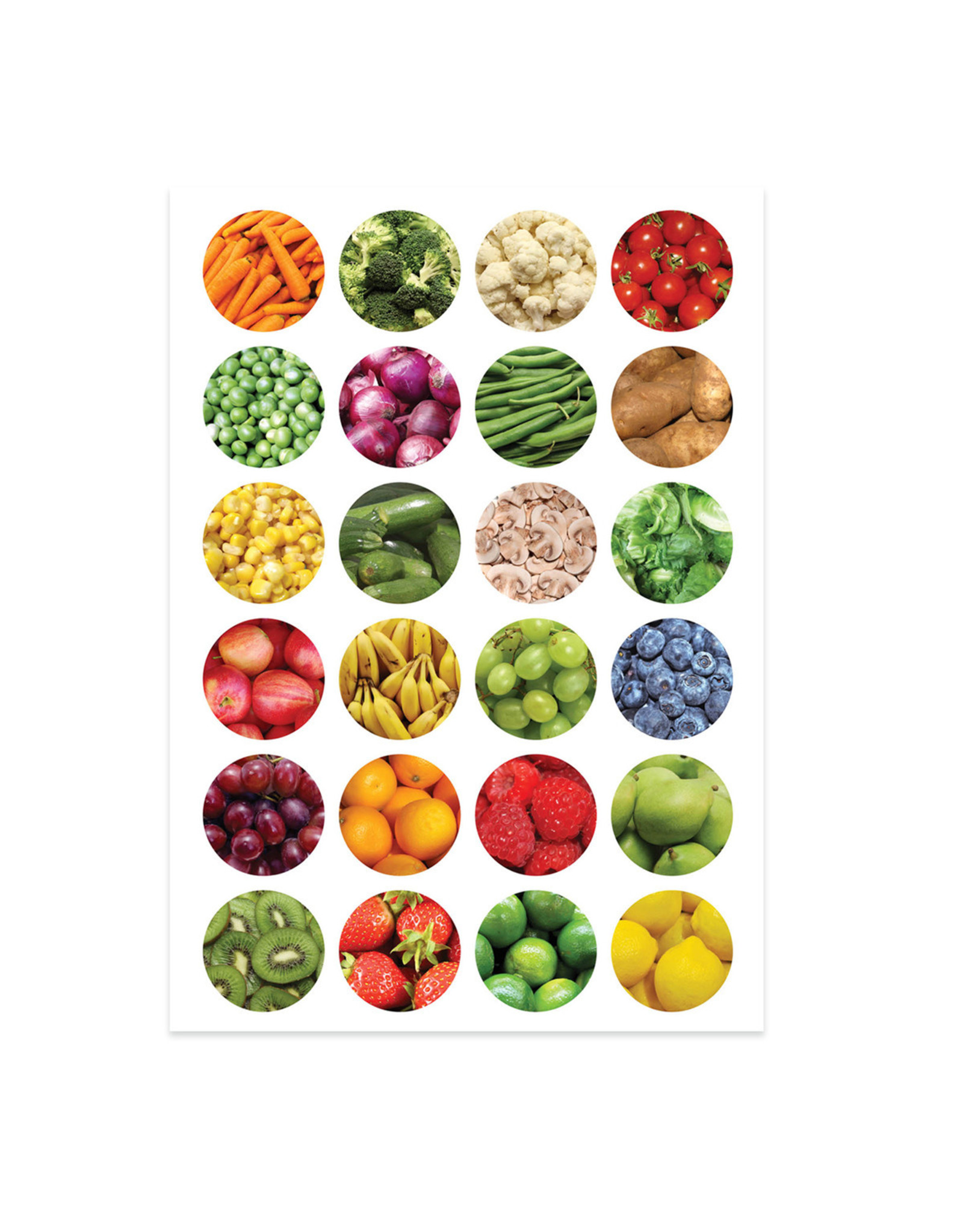 STICKERS: FRUIT & VEGGIE , 3 SHTS