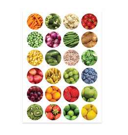 STICKERS: FRUIT & VEGGIE , 3 SHTS