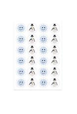 STICKER FORMS: SNOWFLAKE & SNOWMAN 3 SHEETS