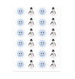 STICKER FORMS: SNOWFLAKE & SNOWMAN 3 SHEETS