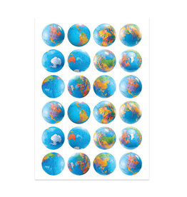 STICKERS  - GLOBE - 3 SHEETS