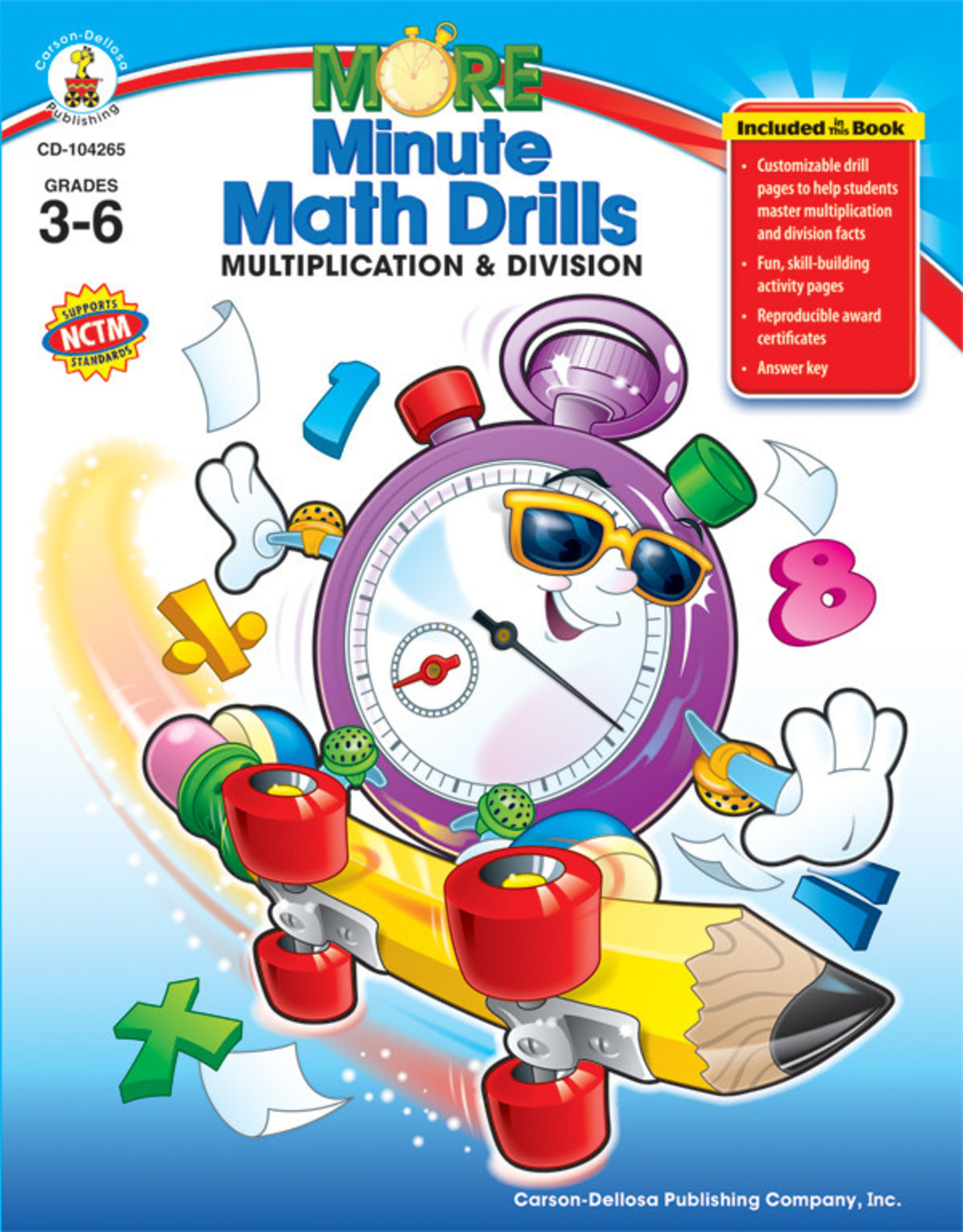 Carson-Dellosa MORE MINUTE MATH DRILLS - GRADE 3-6