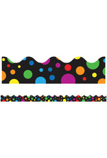 Carson-Dellosa SCALLOPED  BORDERS BIG RAINBOW DOTS  2.25"X39'