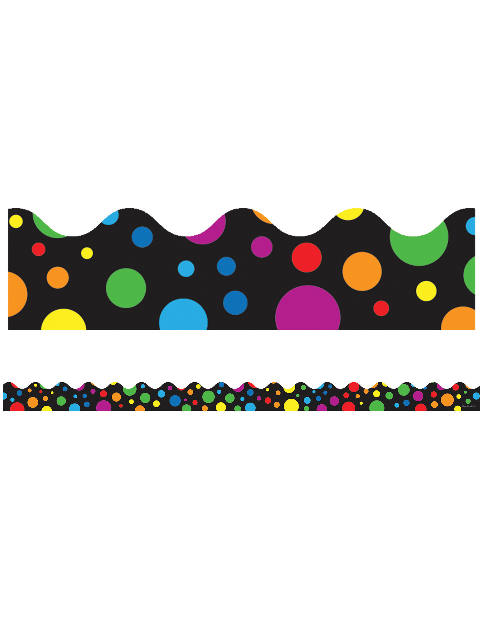 Carson-Dellosa SCALLOPED  BORDERS BIG RAINBOW DOTS  2.25"X39'