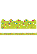 Carson-Dellosa SCALLOPED  BORDERS LIME SPRINKLES 2.25"X39'
