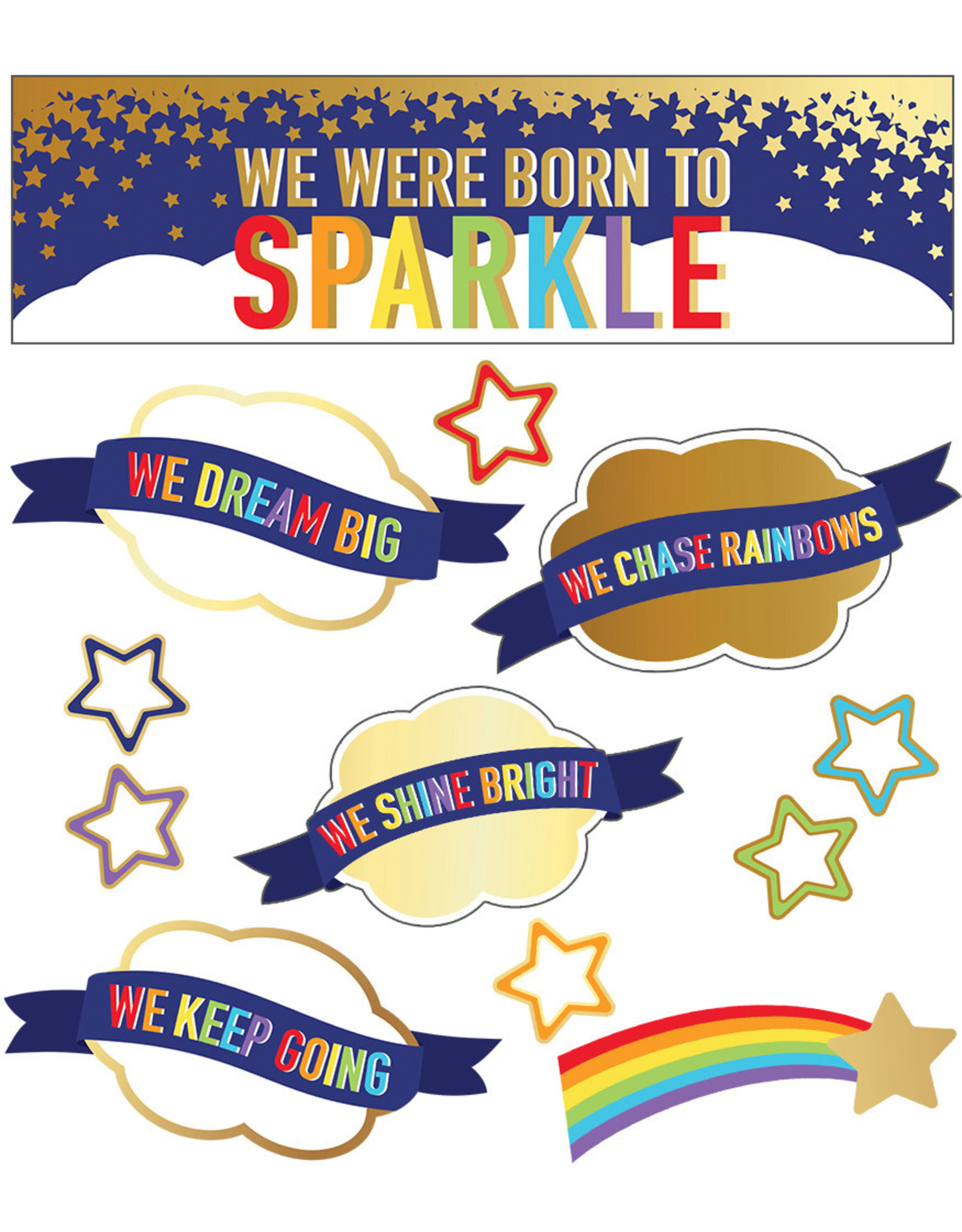 MINI BULLETIN BOARD SET BORN TO SPARKLE
