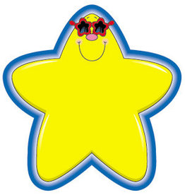 Carson-Dellosa CUT-OUTS: YELLOW STARS SMILE 5.25"X5.25" 36 PACK