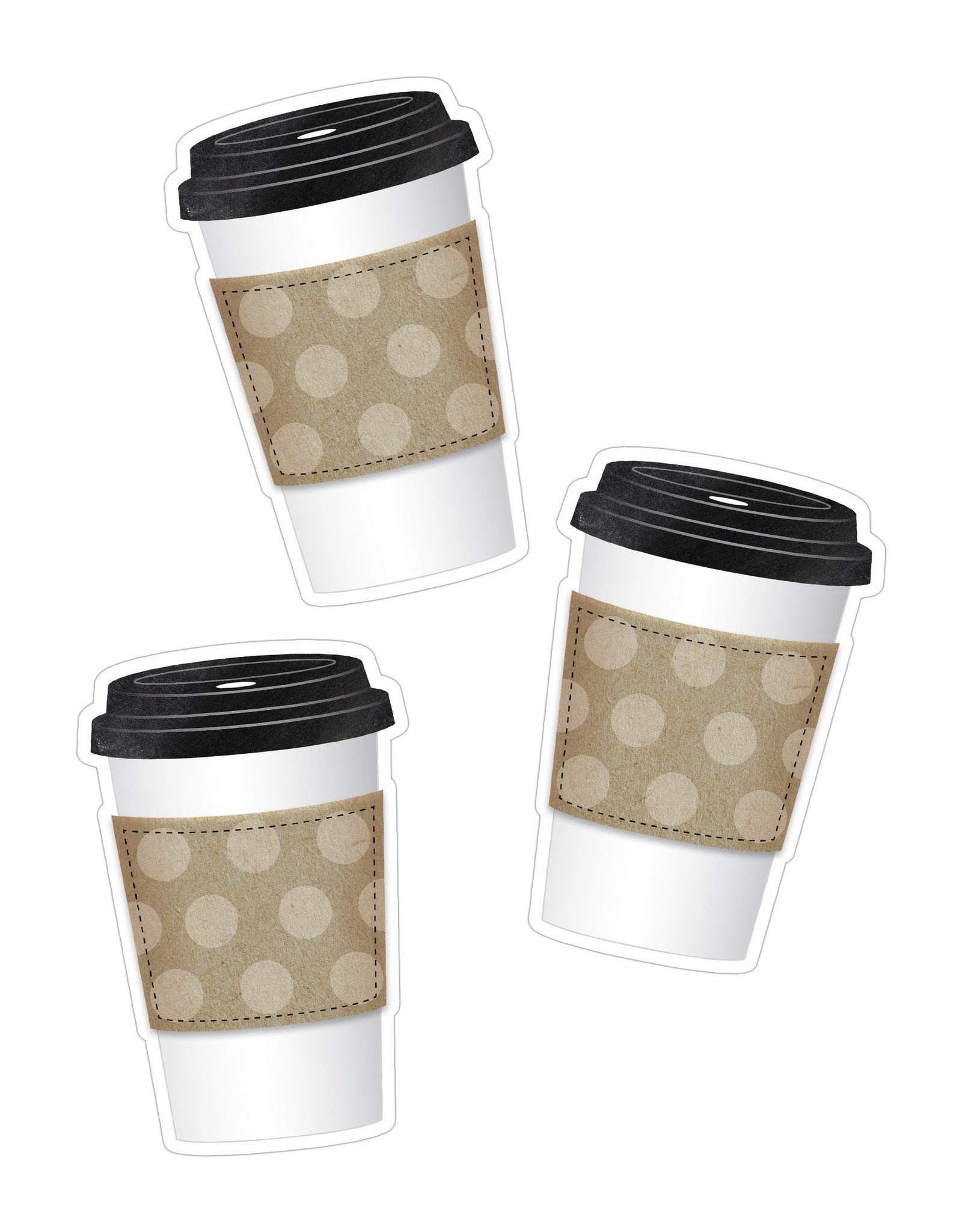 Carson-Dellosa CUT-OUTS: TO GO CUPS - 5.1"x3.4"  36 PACK