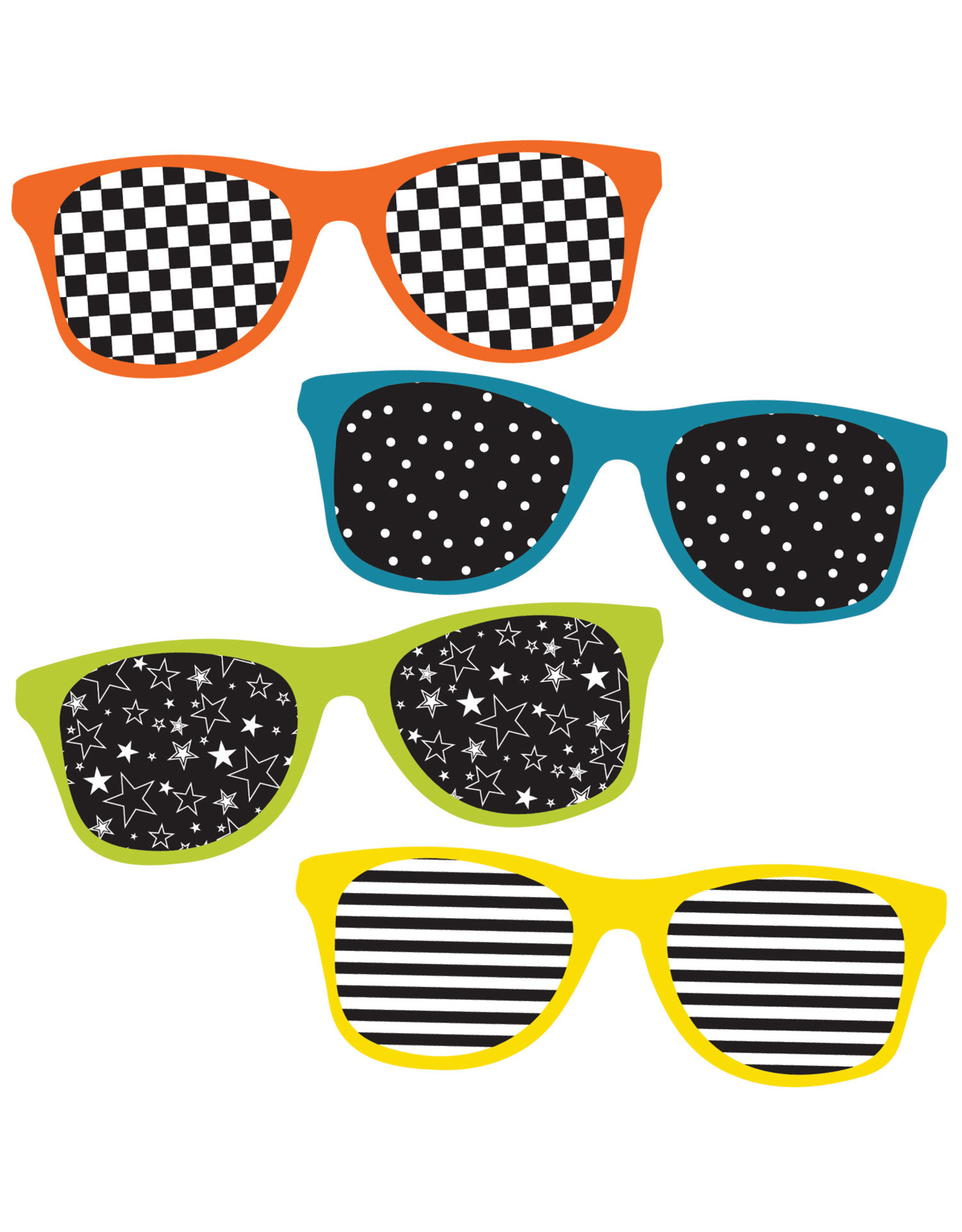 MINI CUT OUT: SUNGLASSES 3.75"X1.5" - 33 PACK