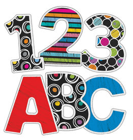 EZ LETTER: COLORFUL CHALKBOARD 4" - 76 PACK