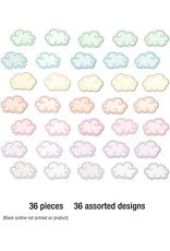 CUT OUTS: MINI CLOUDS 3.5" x 2.38" 36 PACK