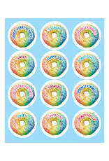 STICKERS: MOTIVATION - RAINBOW DONUT