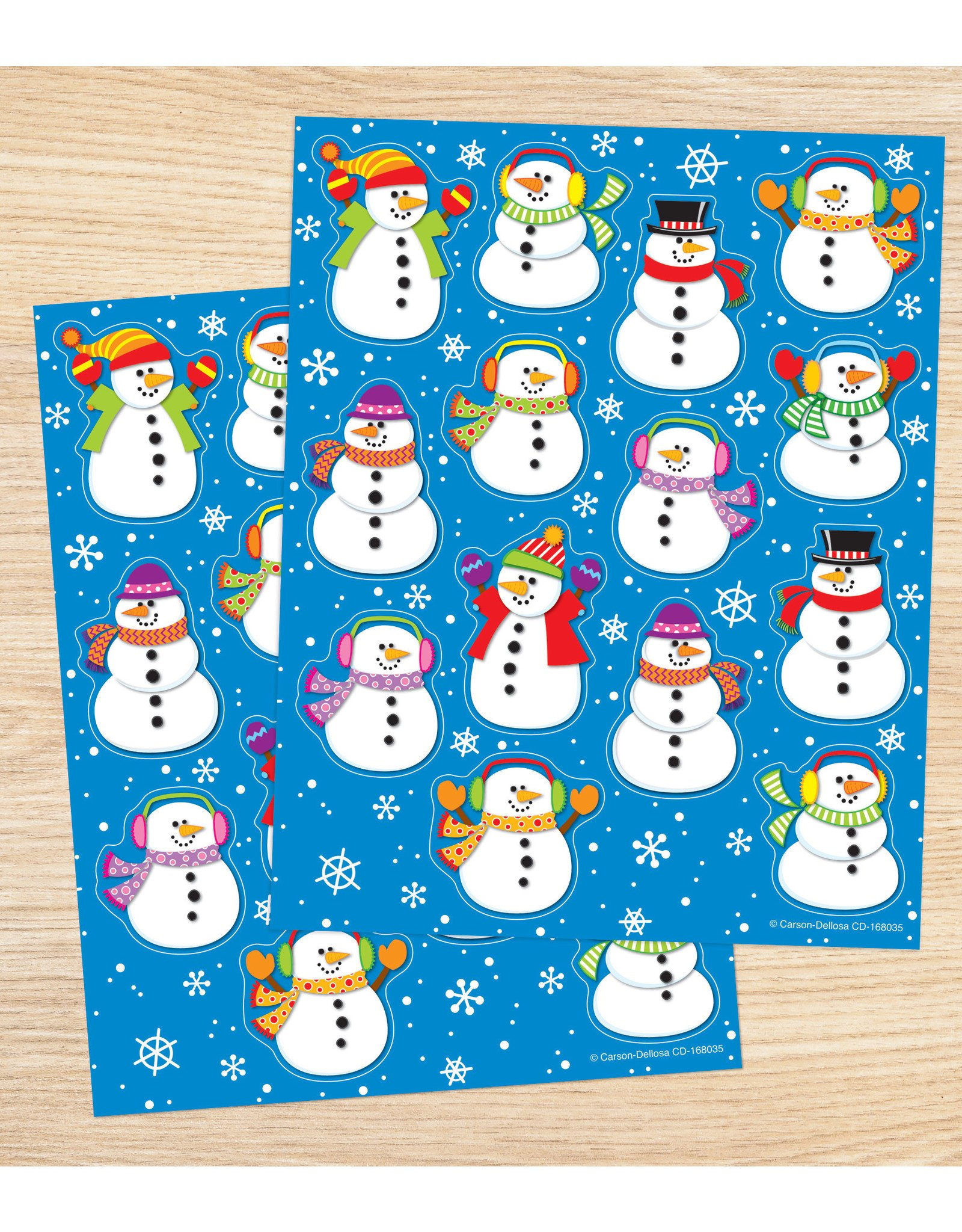 Carson-Dellosa SHAPE STICKERS:  SNOWMEN - 84 PACK