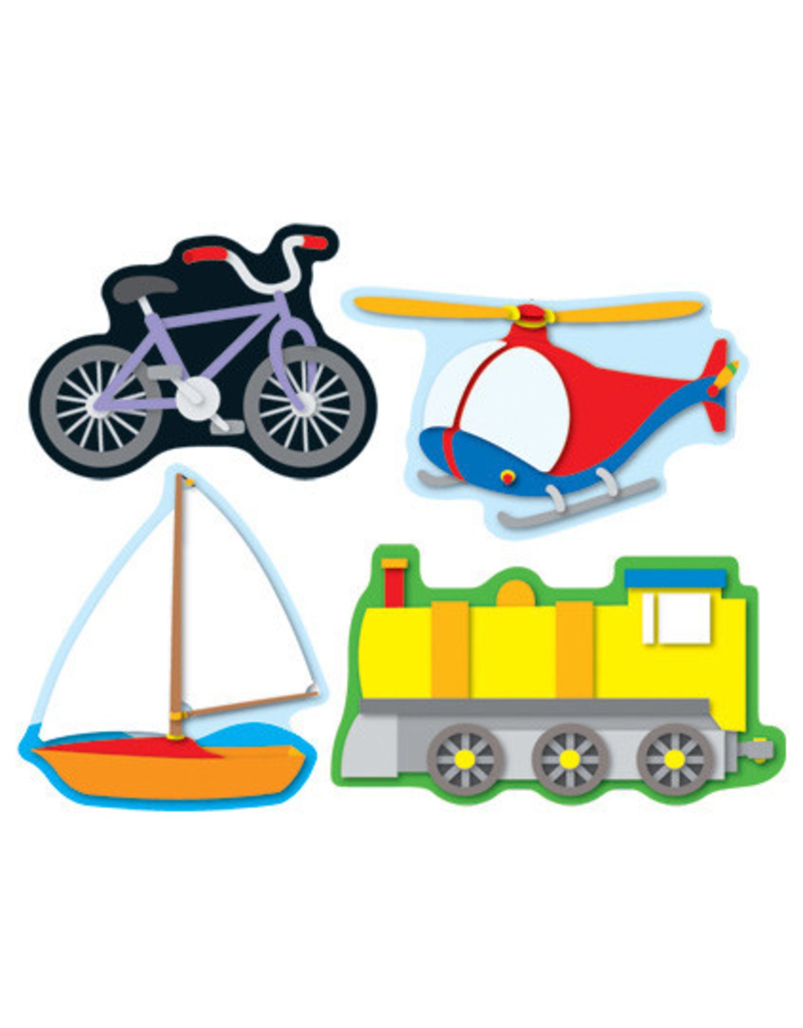 Carson-Dellosa STICKERS: SHAPE, TRANSPORTATION