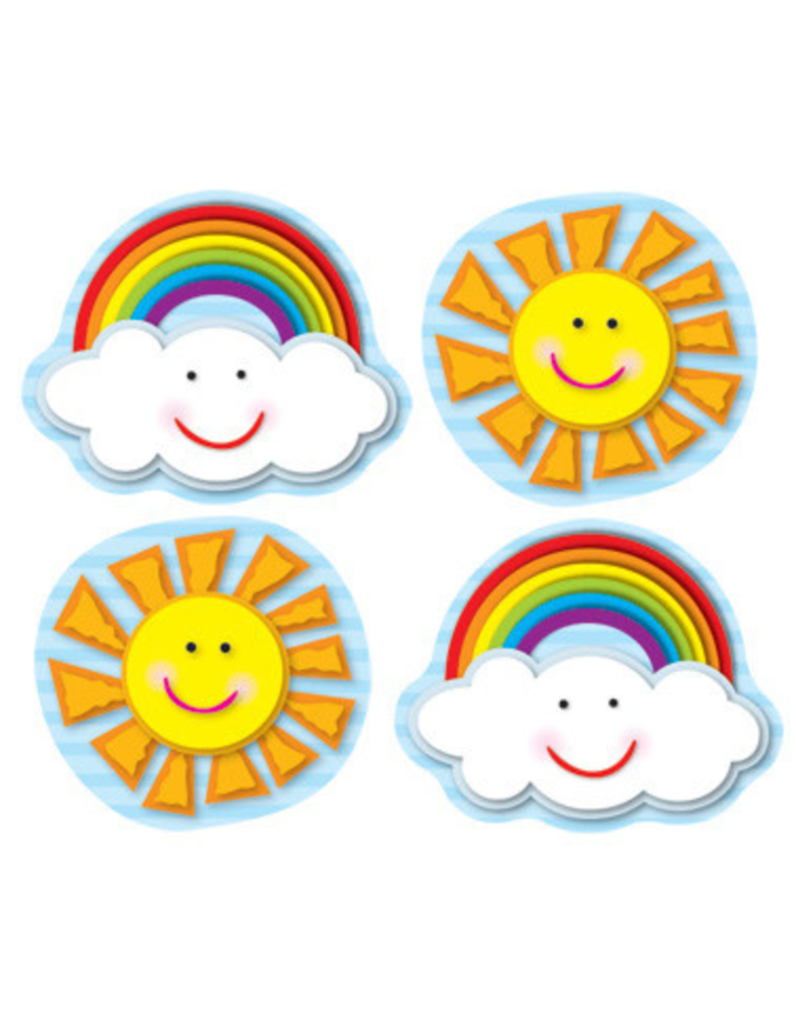 SHAPE STICKER: SUNS AND RAINBOW - 90 STICKERS
