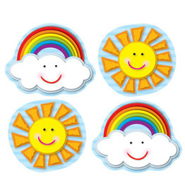 SHAPE STICKER: SUNS AND RAINBOW - 90 STICKERS