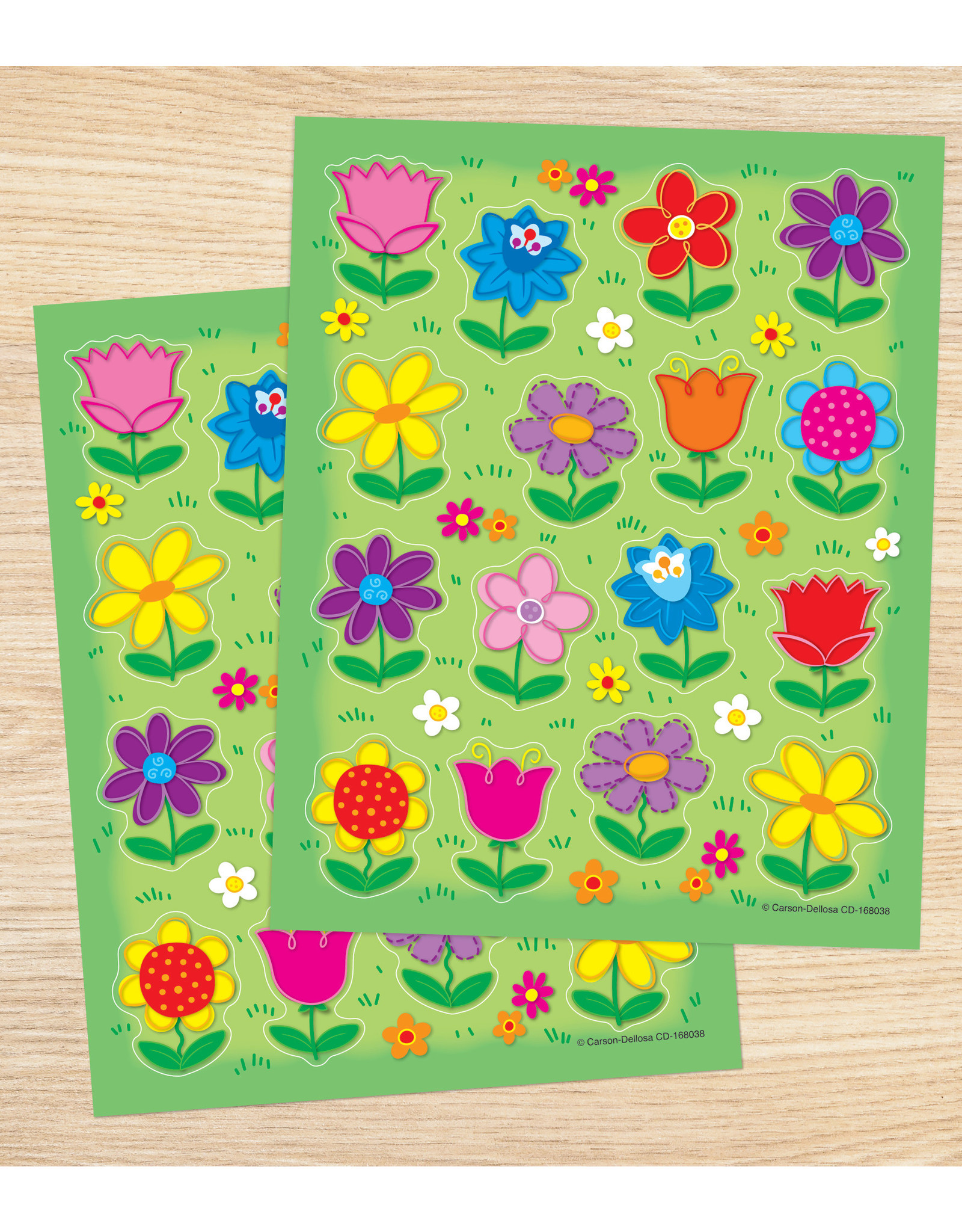 Carson-Dellosa STICKERS: FLOWERS SHAPE - 96 STICKERS