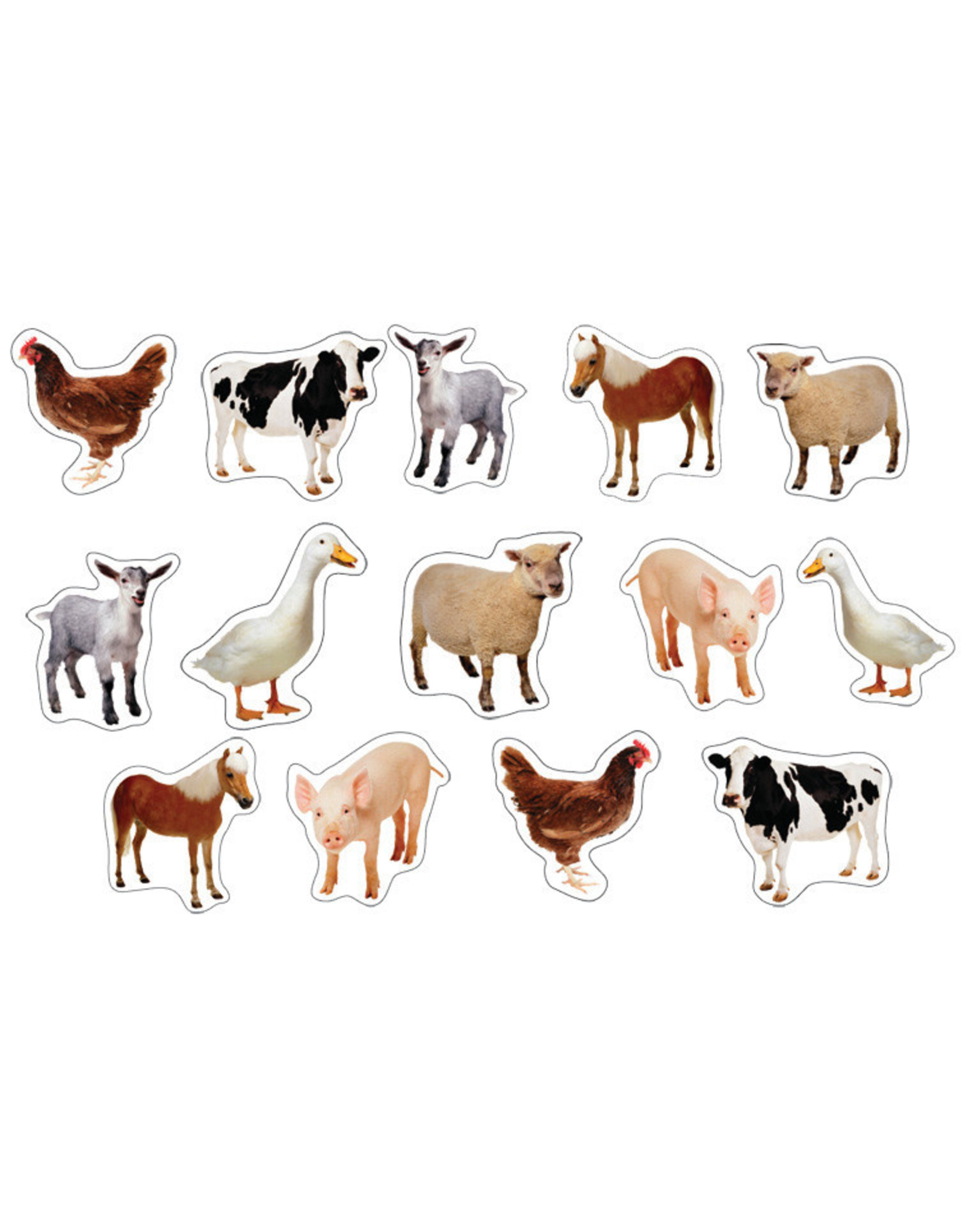 Carson-Dellosa STICKERS: FARM ANIMALS, PHOTOGRAPHIC SHAPE - 84 PACK