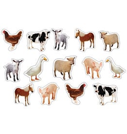 Carson-Dellosa STICKERS: FARM ANIMALS, PHOTOGRAPHIC SHAPE - 84 PACK