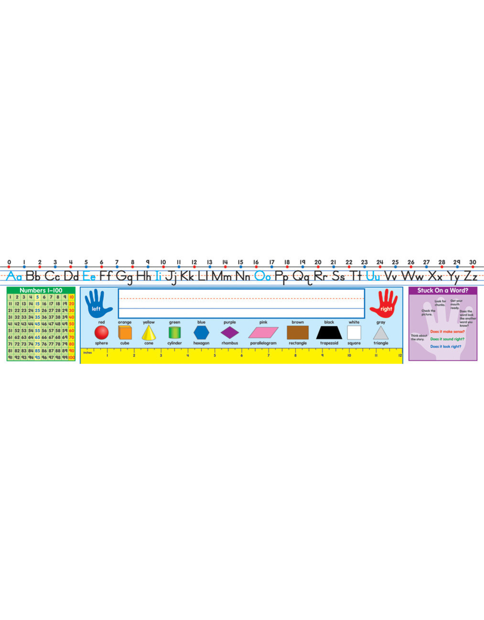 DESK PLATE: QUICK STICK MANUSCRIPT 17.5"X4" - 30 PACK