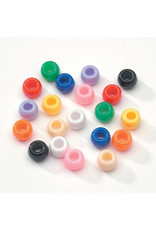 PONY BEADS: OPAQUE   MULTI COLOR  6mmX9mm   900 PACK