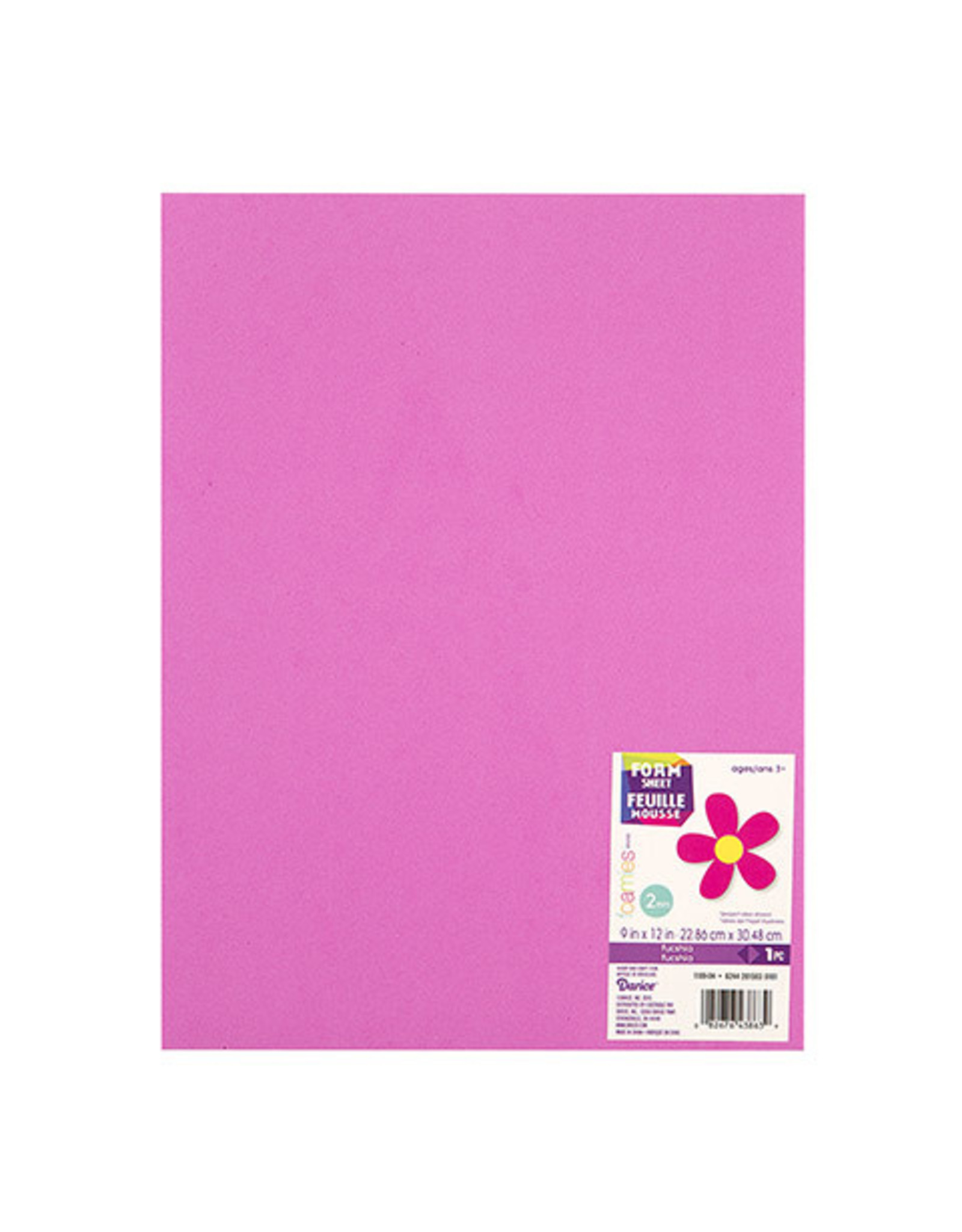 FOAM SHEET: 2MM, 9x12 MAGENTA