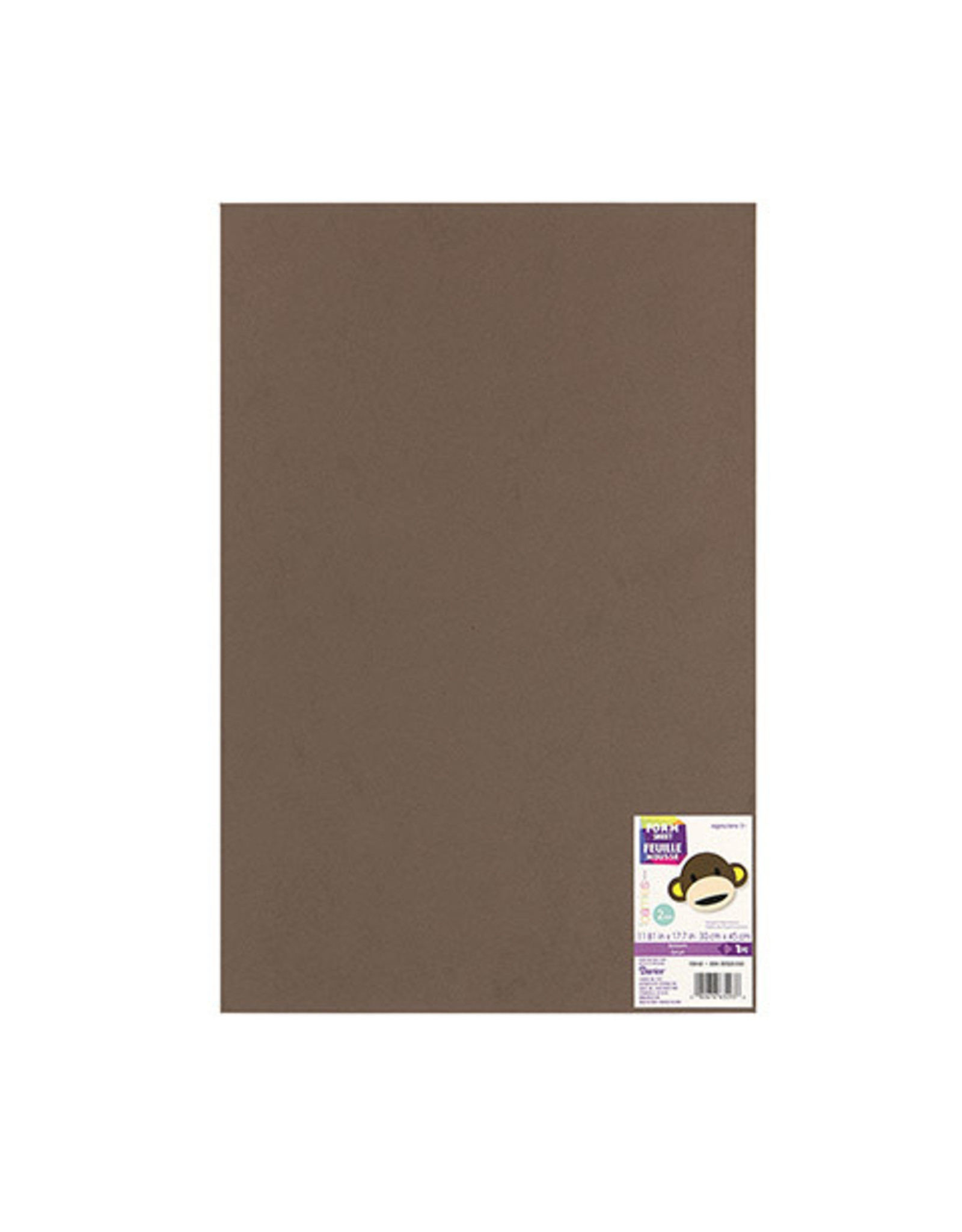 FOAM SHEET: 2MM, 12x18 BROWN